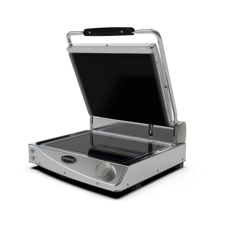 Spidocook POWER SP015P - Glaskeramisk kontaktgrill - Medium - Sort - Manuel