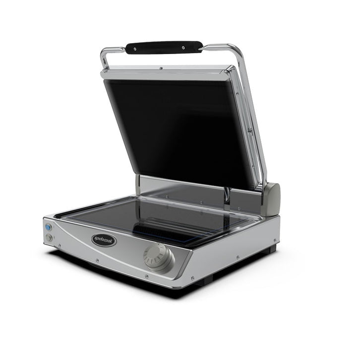 Spidocook POWER SP015P - Glaskeramisk kontaktgrill - Medium - Sort - Manuel