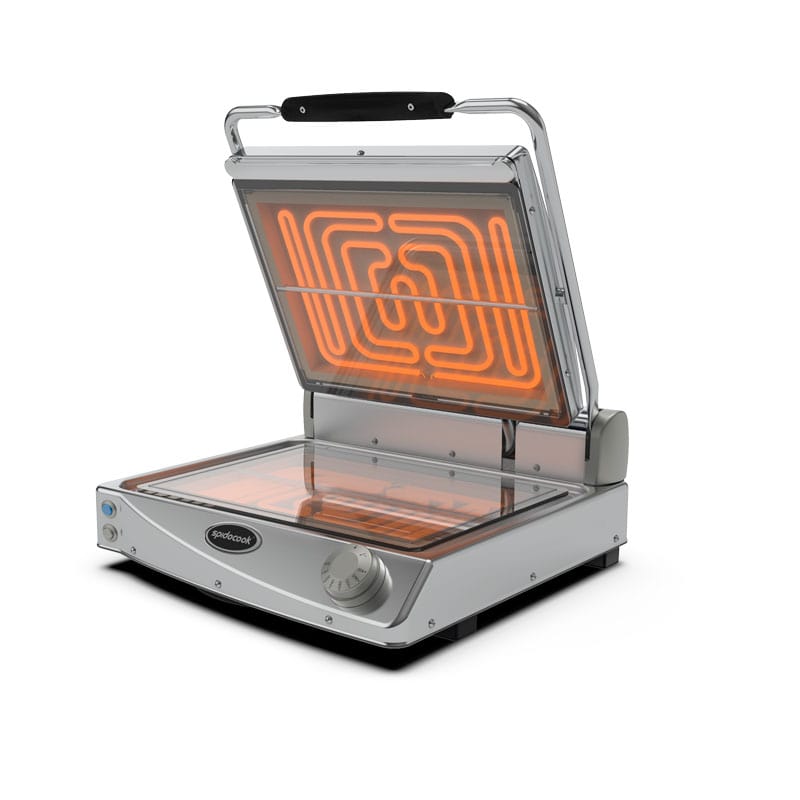 Spidocook SP015PT - Glaskeramisk kontaktgrill Medium - Gennemsigtig - Manuel