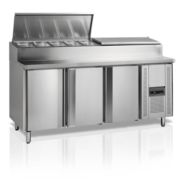 Sandwichbord med kantineholder - Tefcold SS7300 - 407 liter - 2,8 kw/24 timer - 179,5 cm bred