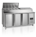 Sandwichbord med kantineholder - Tefcold SS7300 - 407 liter - 2,8 kw/24 timer - 179,5 cm bred