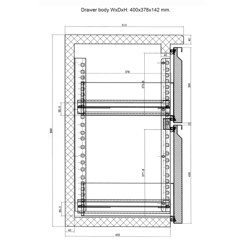Backbar med solide døre - Tefcold CBC210 - 277 liter - 42 DB - 2,35 kW/24 timer (86 cm høj)
