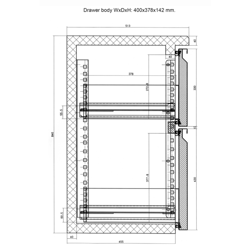 Backbar med hængslede døre - Tefcold CBC210G - 277 liter - 42 DB - 3,18 kW/24 timer (86 cm høj)