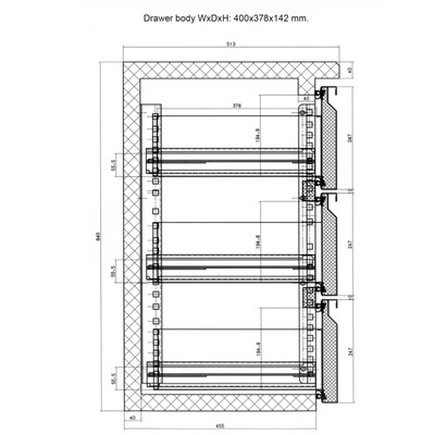 Backbar med solide døre - Tefcold CBC310 - 442 liter - 42 DB - 2,85 kW/24 timer (86 cm høj)