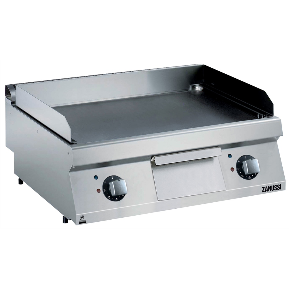 Zanussi EVO700 - Electric griddle - Matte chrome - Smooth - 8.4 kW - 80 cm