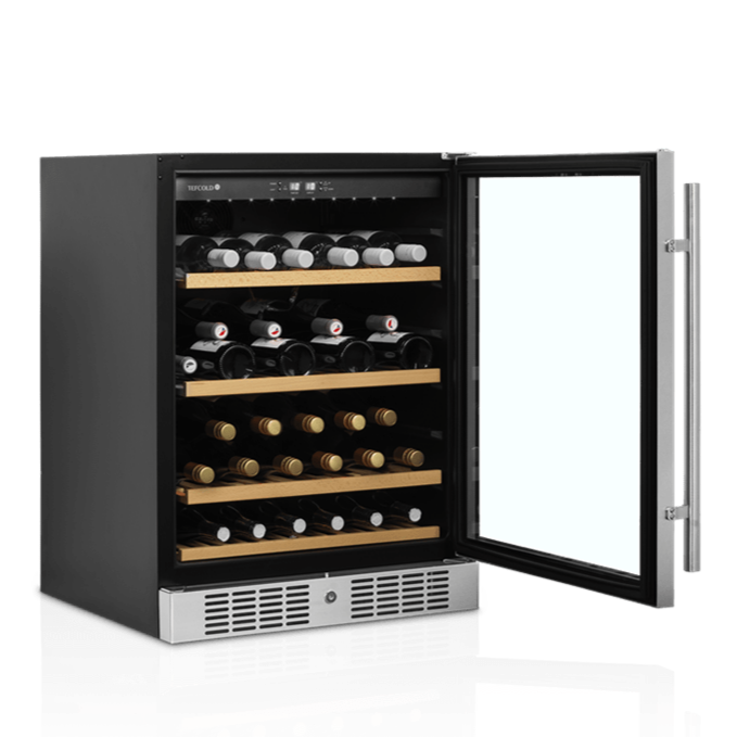 Vinkøleskab - Tefcold TFW200-S - 5 til 18 °C - Ventileret - 48 flasker - 40 dB - 0,36 kW/24 timer