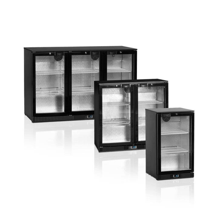 Tripple backbar med skydedøre - Tefcold DB301S-3 - 278 liter - 44 DB - 1,74 kW/24 timer (87 cm høj)