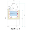 Fiji 4 ice cream counter - 4 x 5 liters - Ventilated - Compact - 82.2 cm long