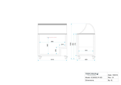 Tefcold IC301SC-SO isdisk - 7 x 5 liter - Skydelåg - Statisk