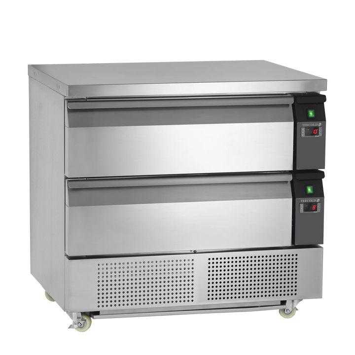 Køleskuffe/fryseskuffe - Tefcold UD2-2 omstilbar - 154 liter - 9,07 kW/24 timer - 54 DB