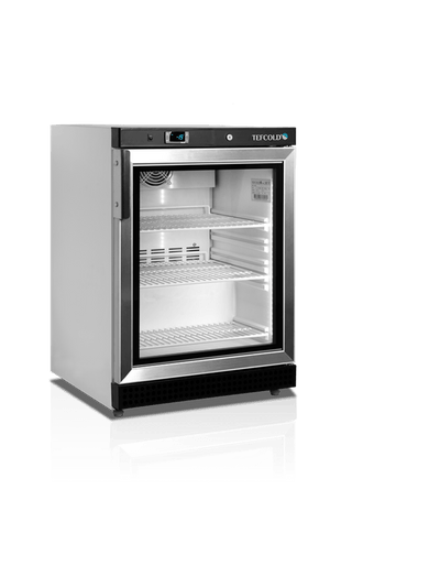 Mini display fryser i hvid - Tefcold UF200VG - 120 liter - 40 dB - 2,5 kW/24 timer (Ventileret køl)
