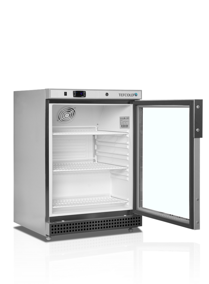 Mini display køleskab - Tefcold UR200SG - 119 liter - 40 DB - 1,6 Kw/ 24 timer