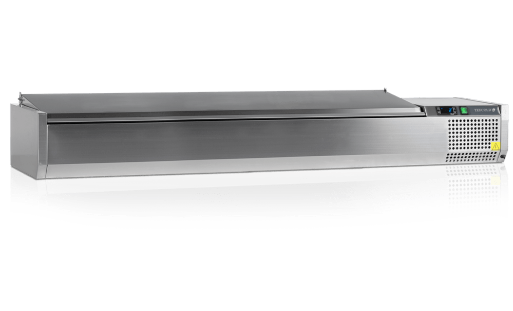 Tefcold VK38-200 S/S LID - Køleopsats til 9 x GN 1/3 - 200 cm bred