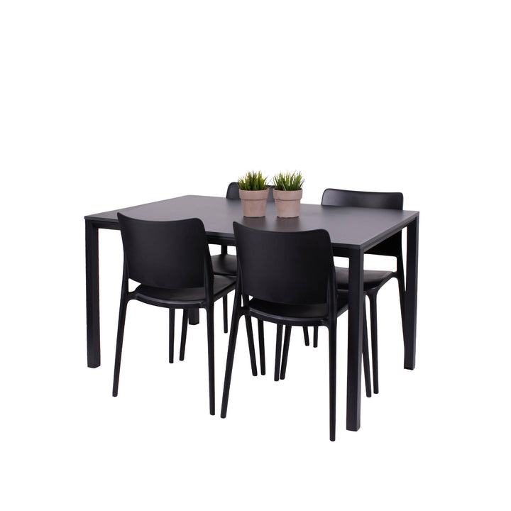 Oporto Base X canteen table - 80 × 140 cm - Anthracite - 4 pers.