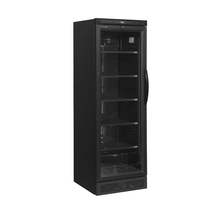 Venstrehængt display køleskab - Tefcold CEV425 BLACK L/H - 347 liter - 45 dB - 2,2 Kw/24 timer