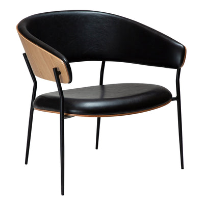 CRIB lounge stol med armlæn - Eg og sort