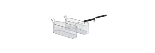 Zanussi 2 stk. halvkurve  til 14/15 liter friture (B:10,5 x D: 32,5 x H:12,5 cm)