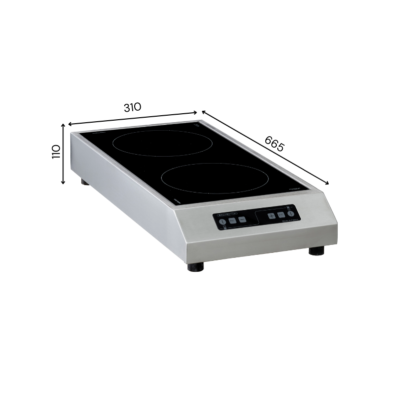 Adventys induktionkogeplade - GLN2 3500 F - 3.500 W (For-og-bag)