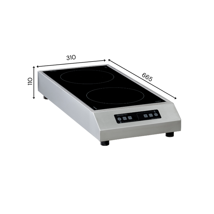 Adventys induktionkogeplade - GLN2 3500 F - 3.500 W (For-og-bag)