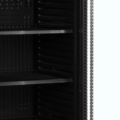 Sort display køleskab - Tefcold CEV435 BLACK - 345 liter - 55 dB - 1,54 Kw/24 timer (NY)