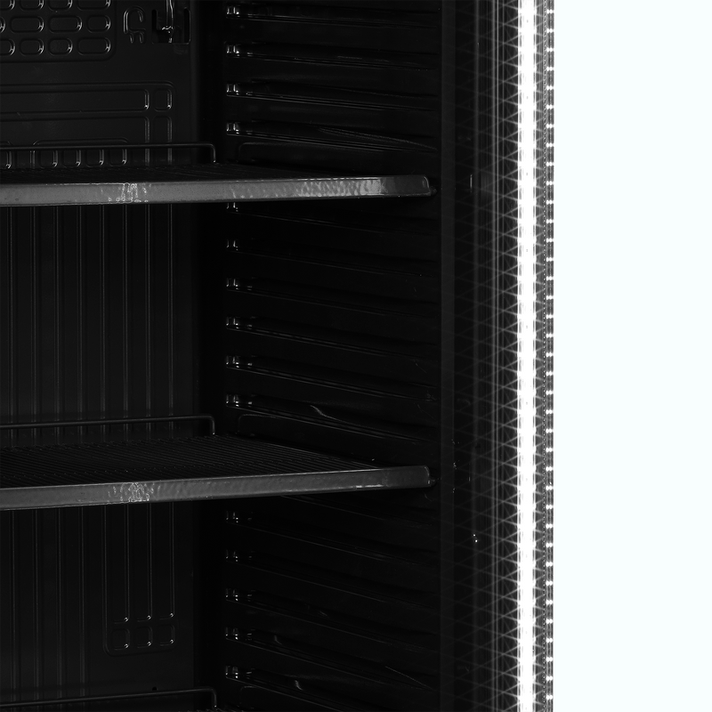 Sort display køleskab - Tefcold CEV435 BLACK - 345 liter - 55 dB - 1,54 Kw/24 timer (NY)