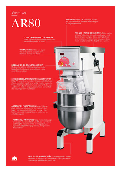 Varimixer AR80 VL-1/VL-1S (Kan også leveres i rustfrit stål)