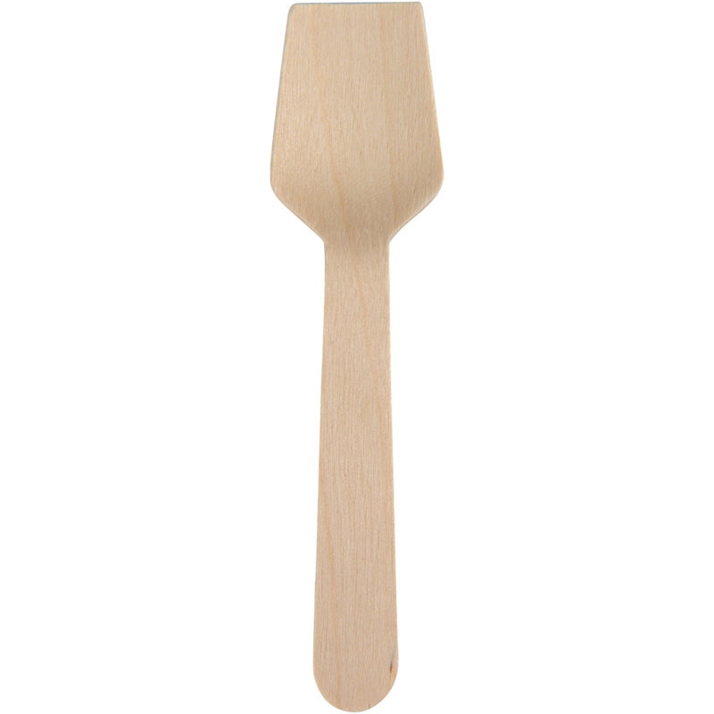 Isskeer / isspader i brun birketræ - 9,5 cm - 2.000 stk.