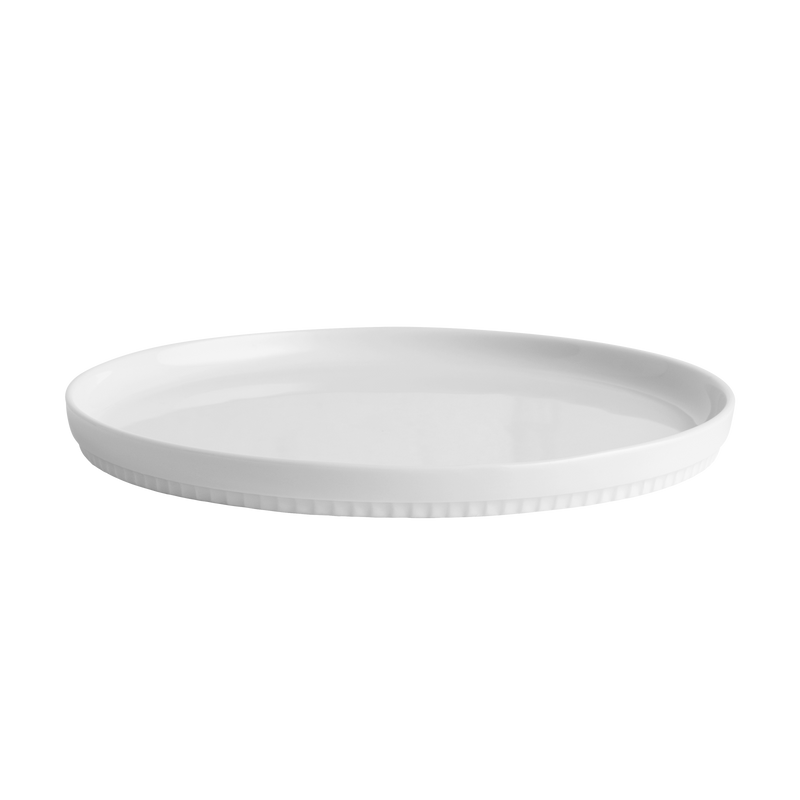 4 stk. Pillivuyt Toulouse tallerken Ø22 cm med 1,5 cm høj kant - Flad - Hvid - Ovnfast