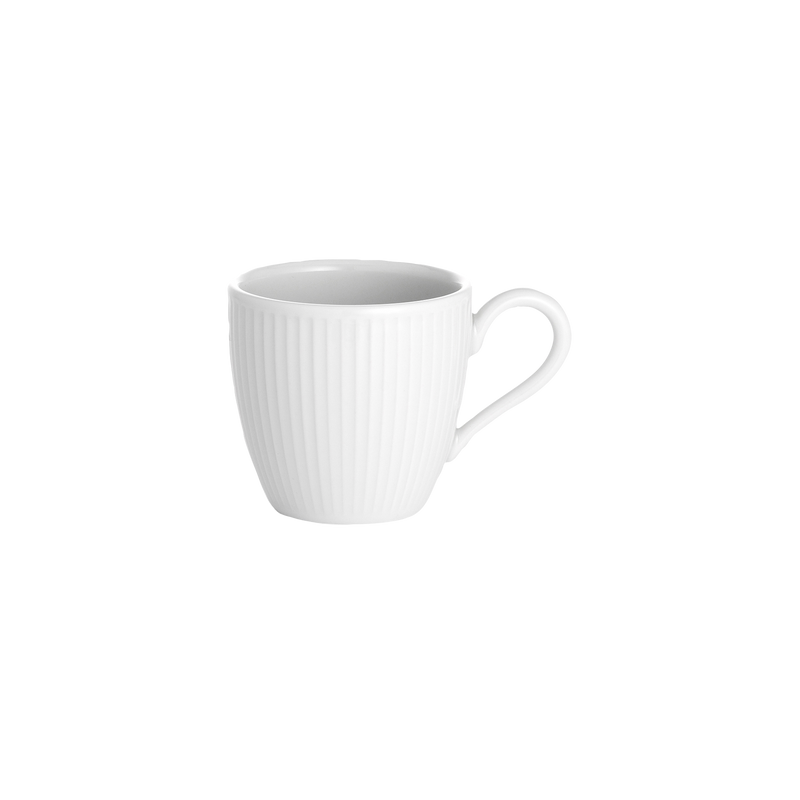 6 stk. Pillivuyt Plissé kopper 9 cl Ø5,8 cm -  Hvid - Ovnfast (Espressokop)