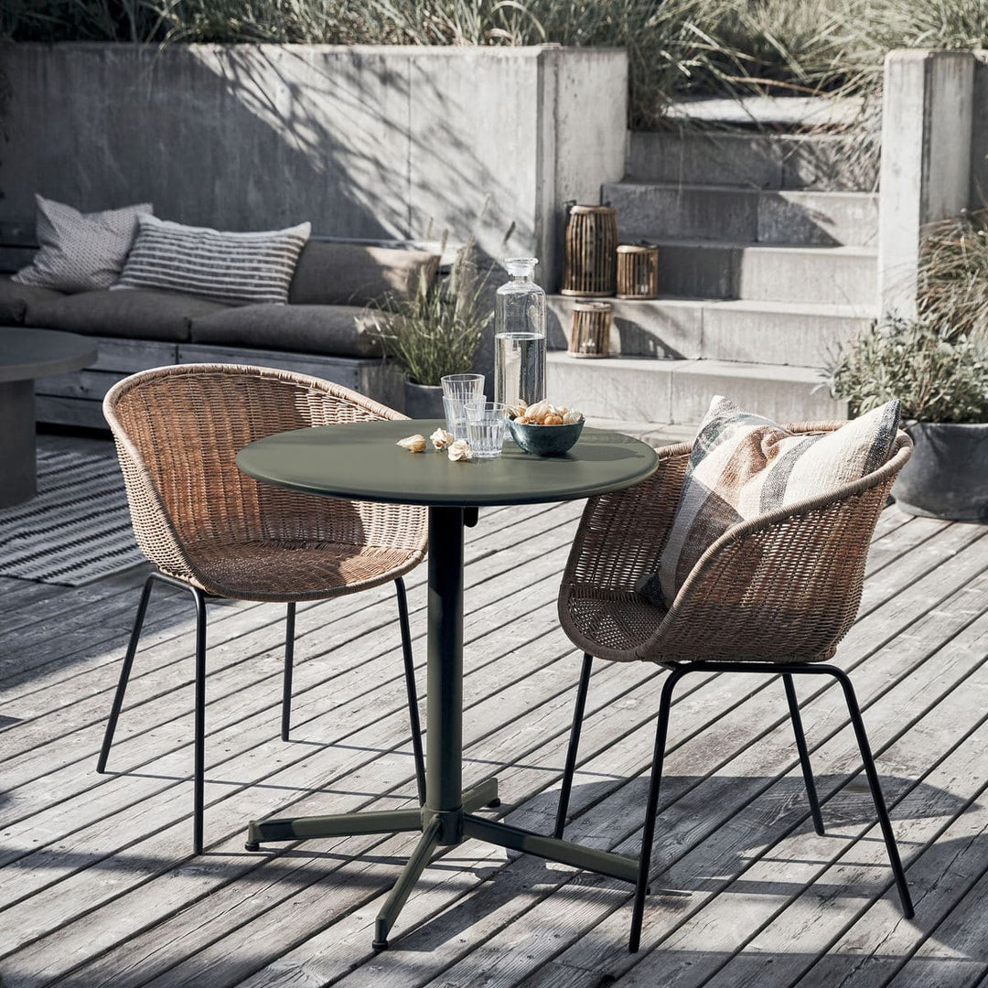 Helo round cafe table - Green - Ø70 cm - Outside/inside