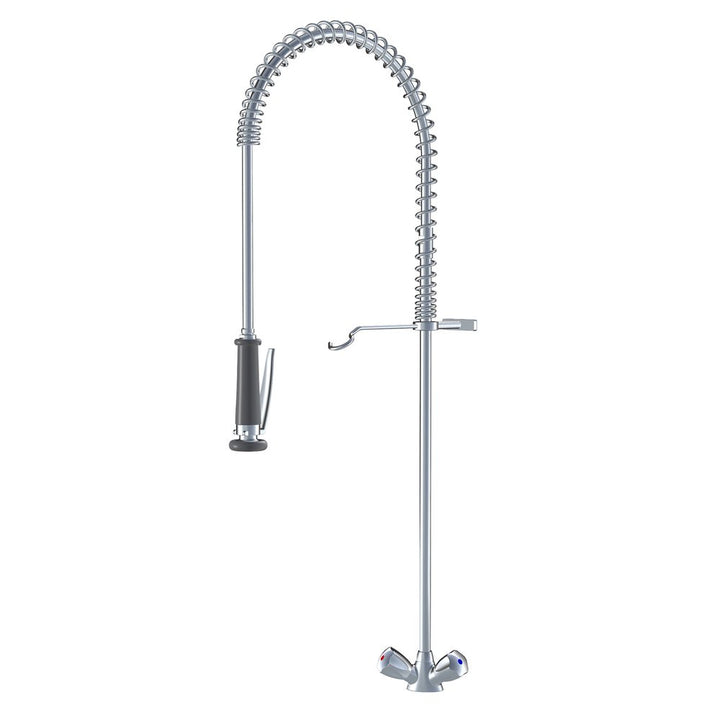 Faucet with spray from KWC 24.41.60.000, Approved for drinking water, (1-hole table mounting)
