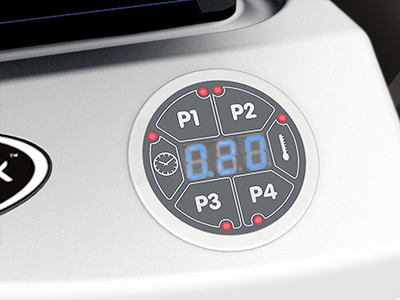 Spidocook SPO10ER - Glaskeramisk kontaktgrill - Rillet topplade - Med timer
