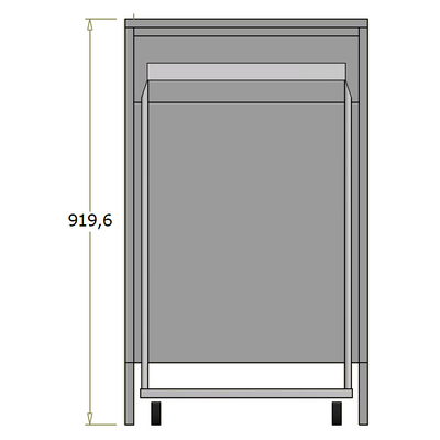 Bagdisk til affaldsstativ - 55x70x91,96 cm