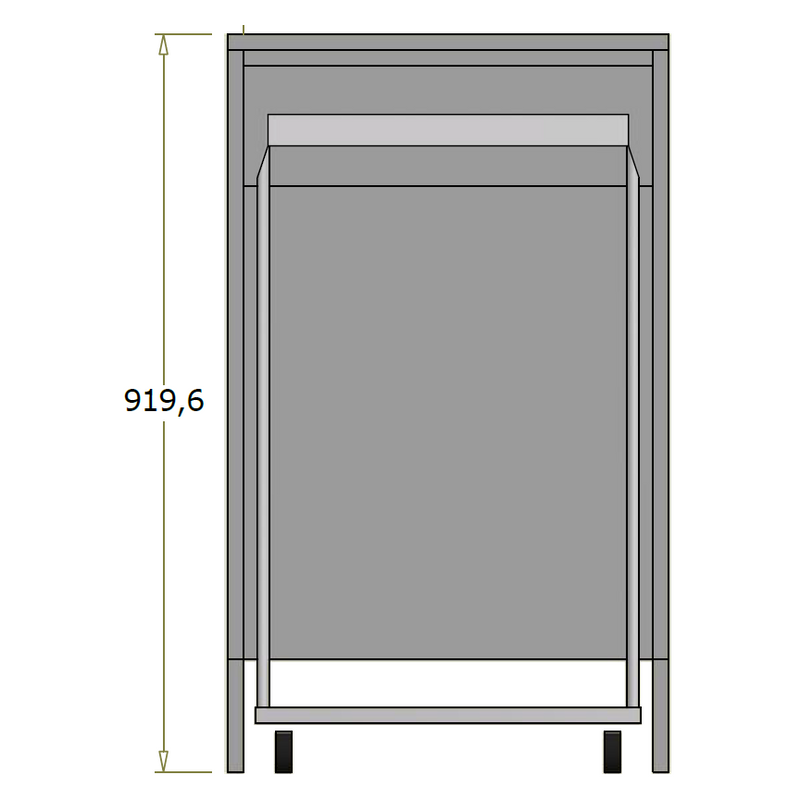 Bagdisk til affaldsstativ - 55x70x91,96 cm