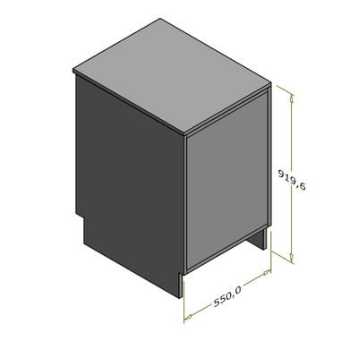 Bagdisk med låge til affaldsstativ - 55x70x91,96 cm