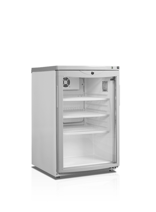 Lille hvidt display køleskab