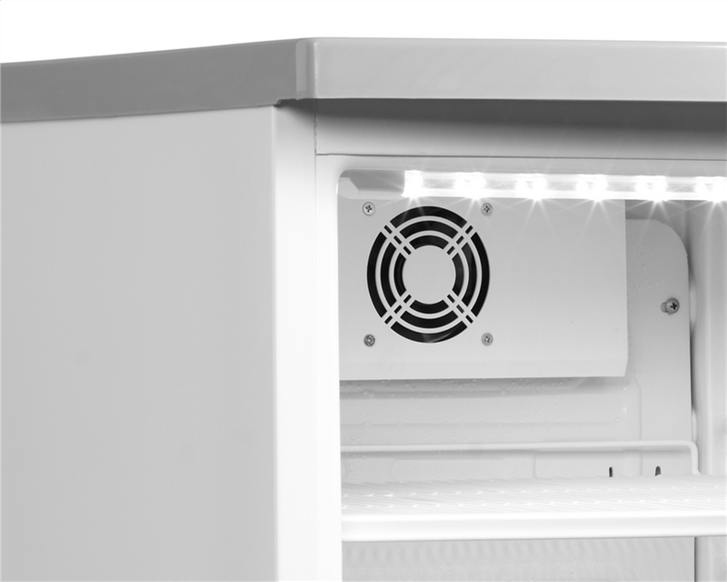 Display køleskab - Tefcold BC85 W/FAN - 85 liter - 45 DB - 1,06 Kw/ 24 timer (ventileret køl)