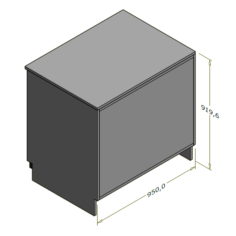 Bagdisk til back bar - 95x70x91,96 cm