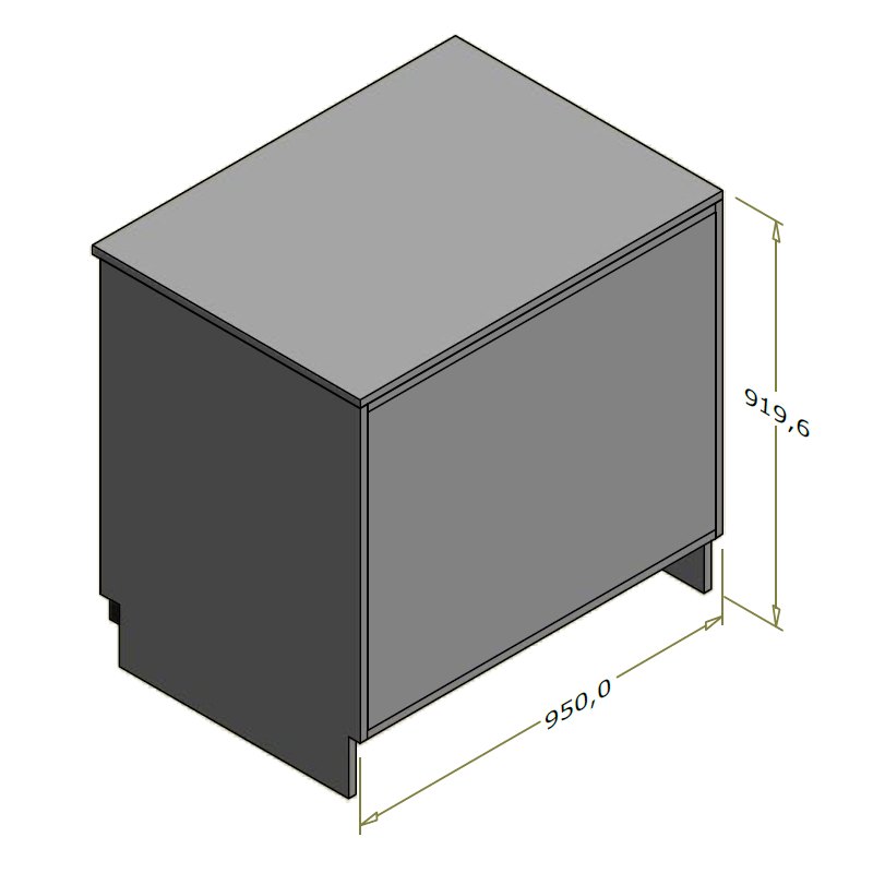 Bagdisk til backbar - 95x70x91,96 cm