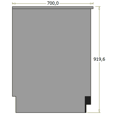 Bagdisk til back bar - 95x70x91,96 cm