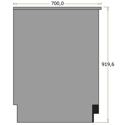 Bagdisk til backbar - 95x70x91,96 cm