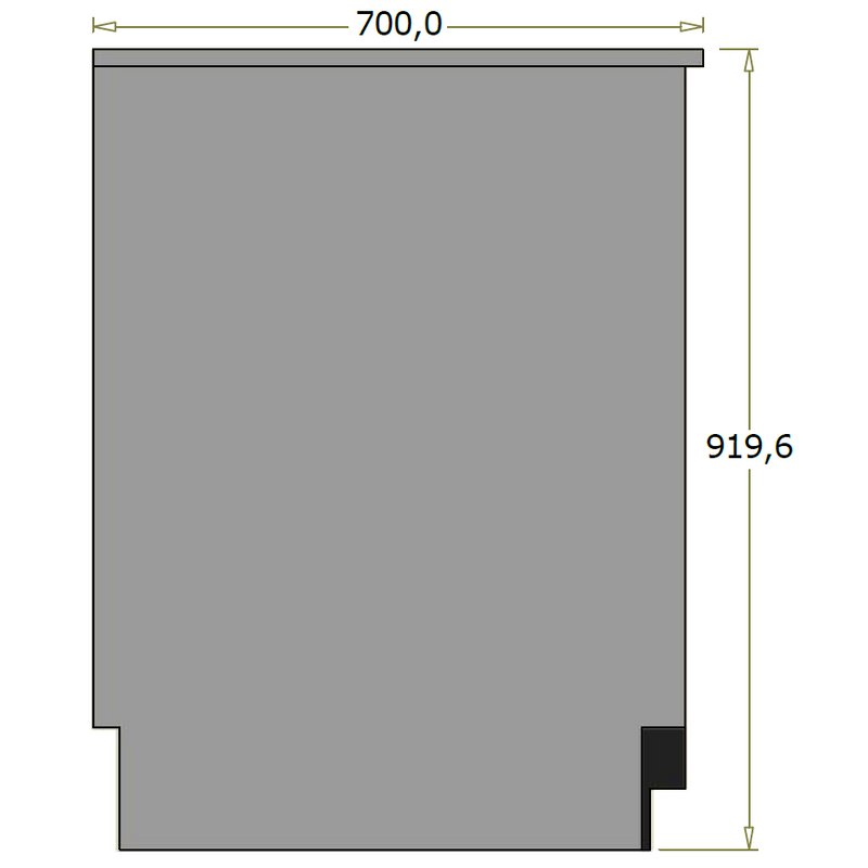 Bagdisk til back bar - 95x70x91,96 cm