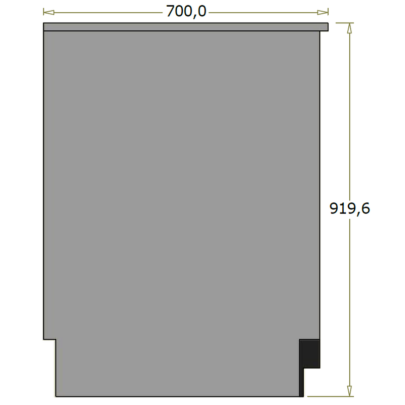 Bagdisk til backbar - 95x70x91,96 cm