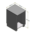 Bagdisk til affaldsstativ - 55x70x91,96 cm