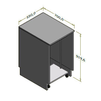Bagdisk til affaldsstativ - 55x70x91,96 cm