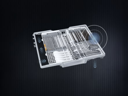 Miele PFD 104 SCVi XXL - friskvandsopvasker uden front - Hvid - Til kontor og tekøkken (m. bestikbakke og topbetjent)