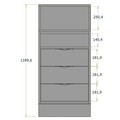 Høj frontdisk til ekspedition (kassedisk) - 55x71x119 cm