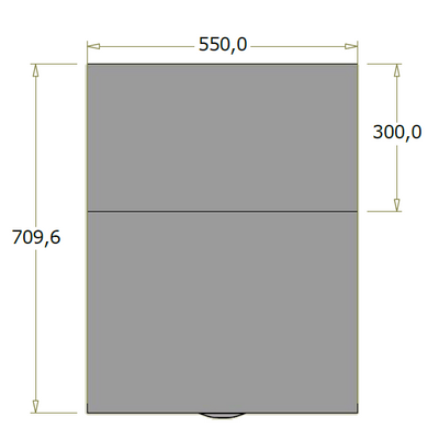 Høj frontdisk til ekspedition (kassedisk) - 55x71x119 cm