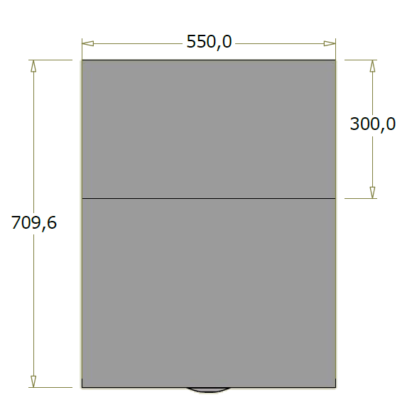 Høj frontdisk til ekspedition (kassedisk) - 55x71x119 cm
