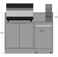 Høj frontdisk til espressomaskine - 140x71x119 cm